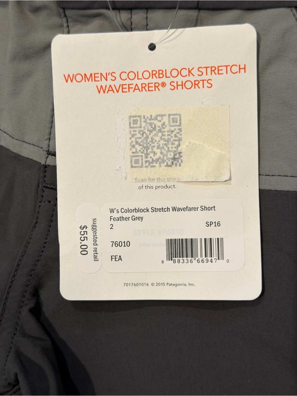 Patagonia Women’s Colorblock Stretch Wavefarer Shorts — NWT grey two-tone - Picture 5 of 5